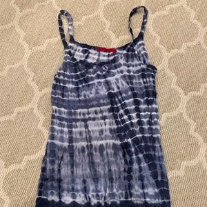 velvet brand navy tie dye tank top